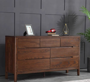 WAREHOUSE SALE GAVIN Pure Solid Wood 7 Drawers commode Nordic Scandinavian ( Discount Price $ 1499 Special Price $1299 )